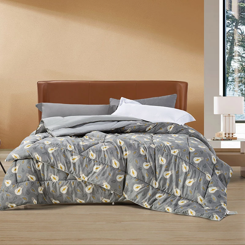 【精选】水星家纺大豆子母被二合一抗菌四季被芯被褥家用柔软舒适