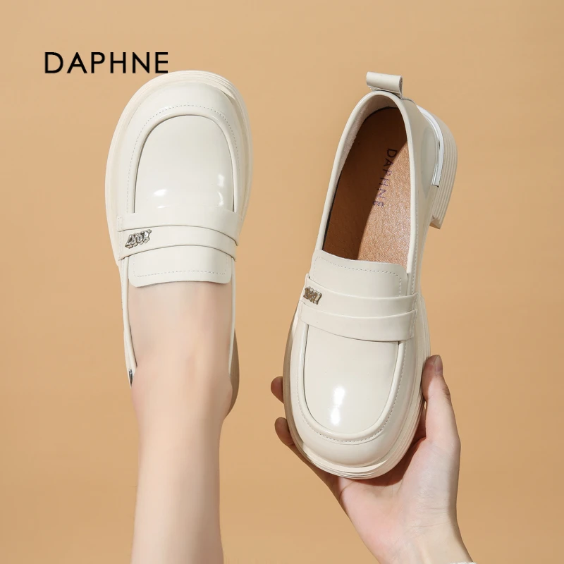 Daphne/达芙妮乐福鞋2025春季小众英伦风软底百搭气质温柔时尚ins