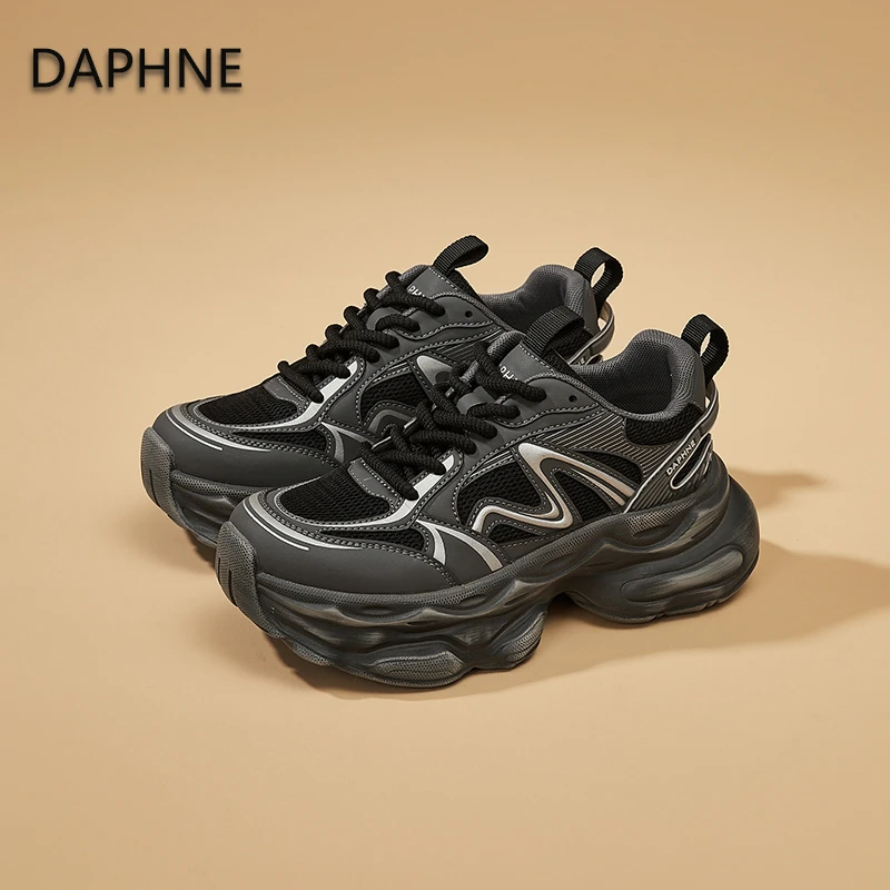 Daphne/达芙妮厚底老爹鞋ins2025春季新款网红显高舒适防滑休闲鞋