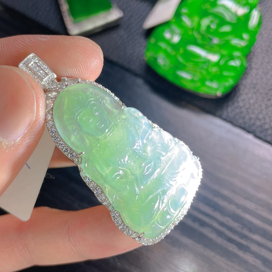 【闪购商品】翡翠颈饰银S925镶嵌57