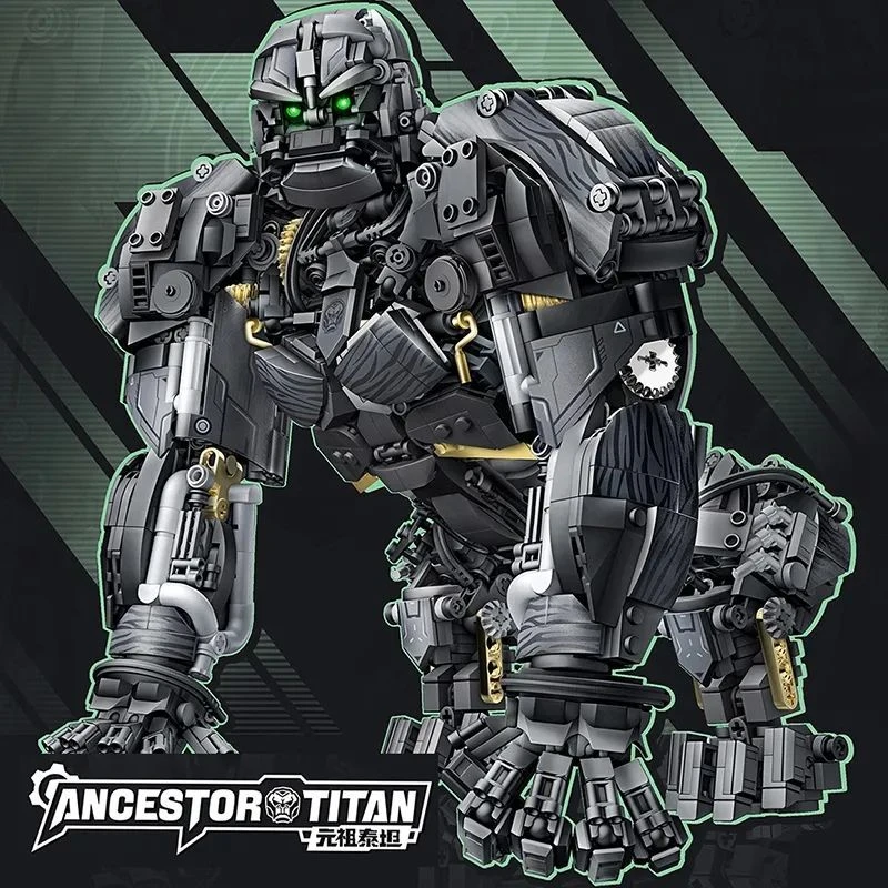 积木元祖泰坦变形金刚大型机甲拼装益智玩具收藏款摆件2096颗粒