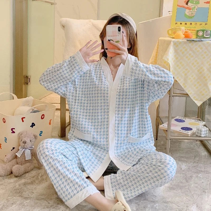 【亏本清仓】月子服纯棉春秋哺乳装两件套孕期专用孕妇睡衣夏季薄款