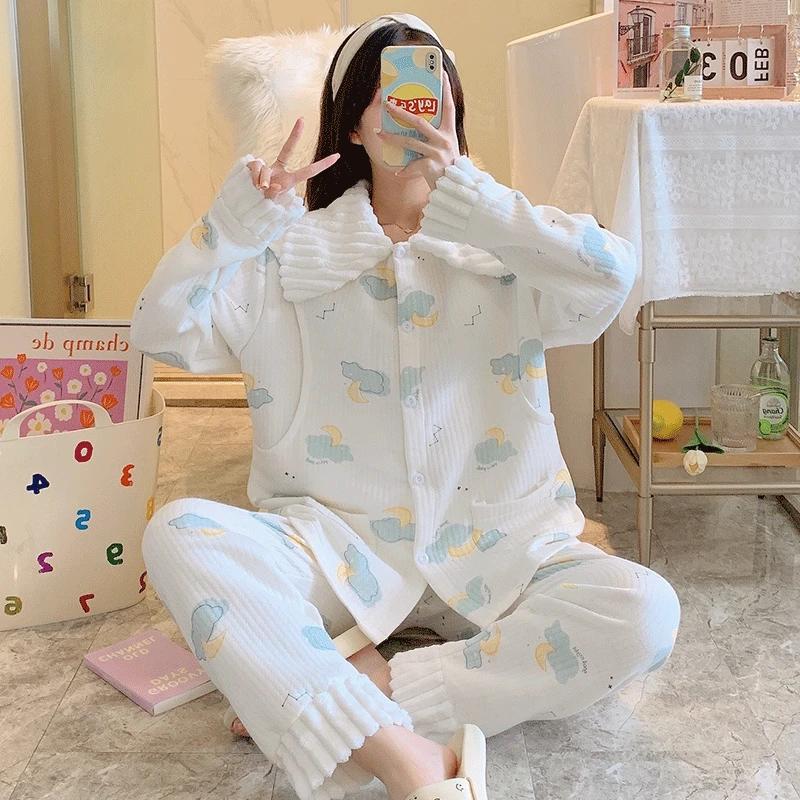 【亏本清仓】空气棉月子服纯棉春秋冬季款产后孕妇哺乳睡衣家居服女