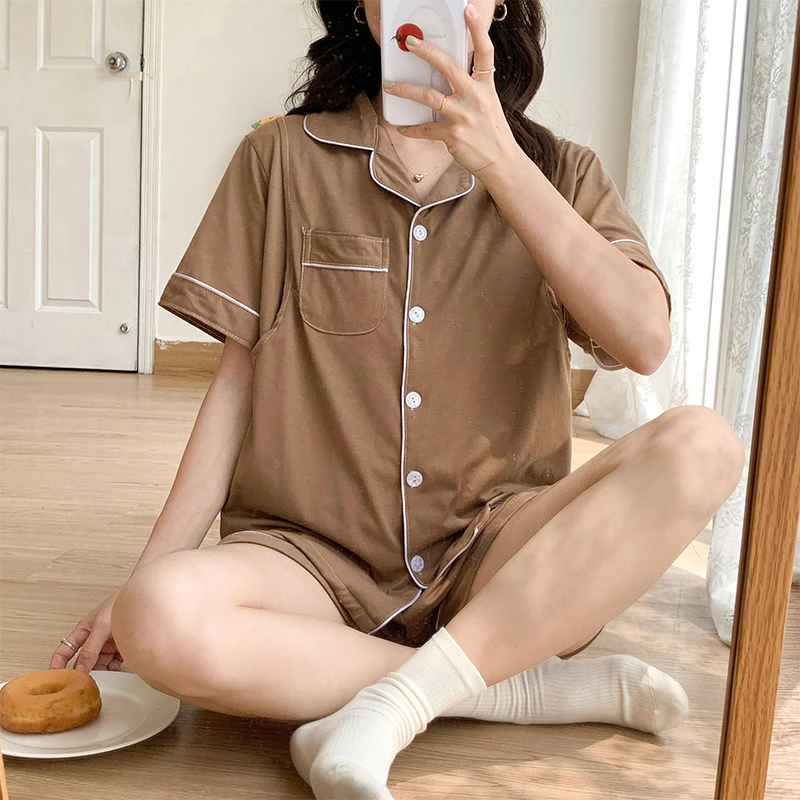 【亏本清仓】短袖纯棉孕妇睡衣夏季薄款产后产妇喂奶孕期两用月子服