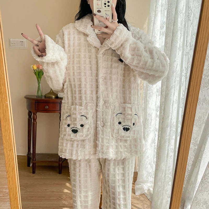 孕妇睡衣秋冬款怀孕期珊瑚绒月子服冬季产后产妇加厚加绒哺乳装女