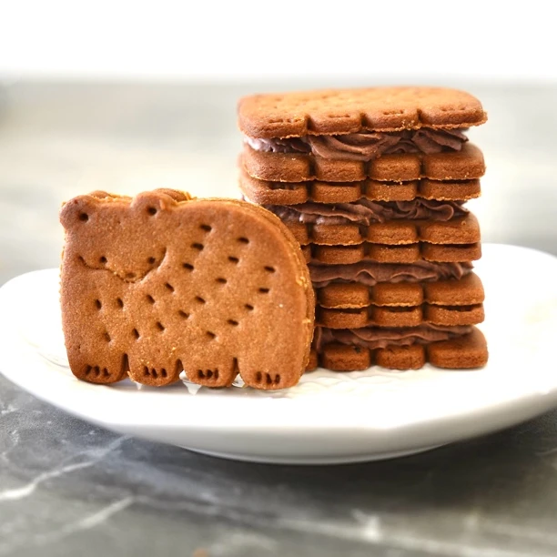 沥沫Lim【新品】摩卡咖啡白脱饼干巧克力夹心饼干咖啡饼干下午茶