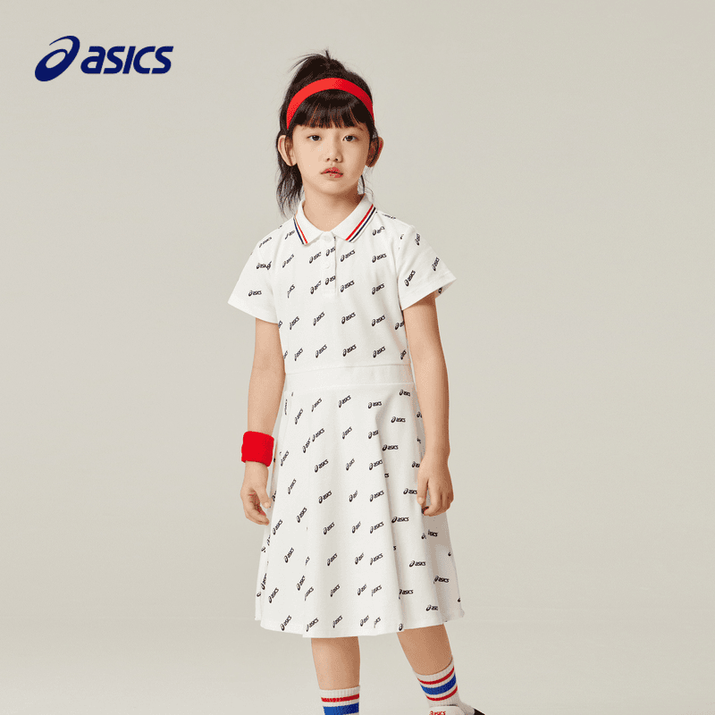 ASICS/亚瑟士童装儿童运动学院女童时尚印花连衣裙子333221114121