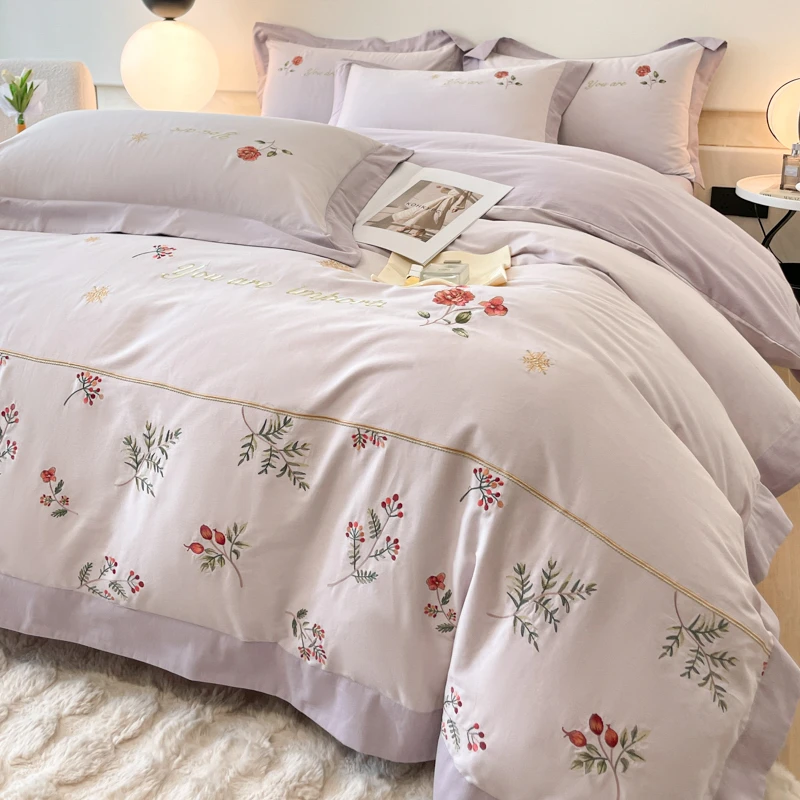 【香姐姐】A类磨毛四件套纯棉高端轻奢风100支床单床上被套床品