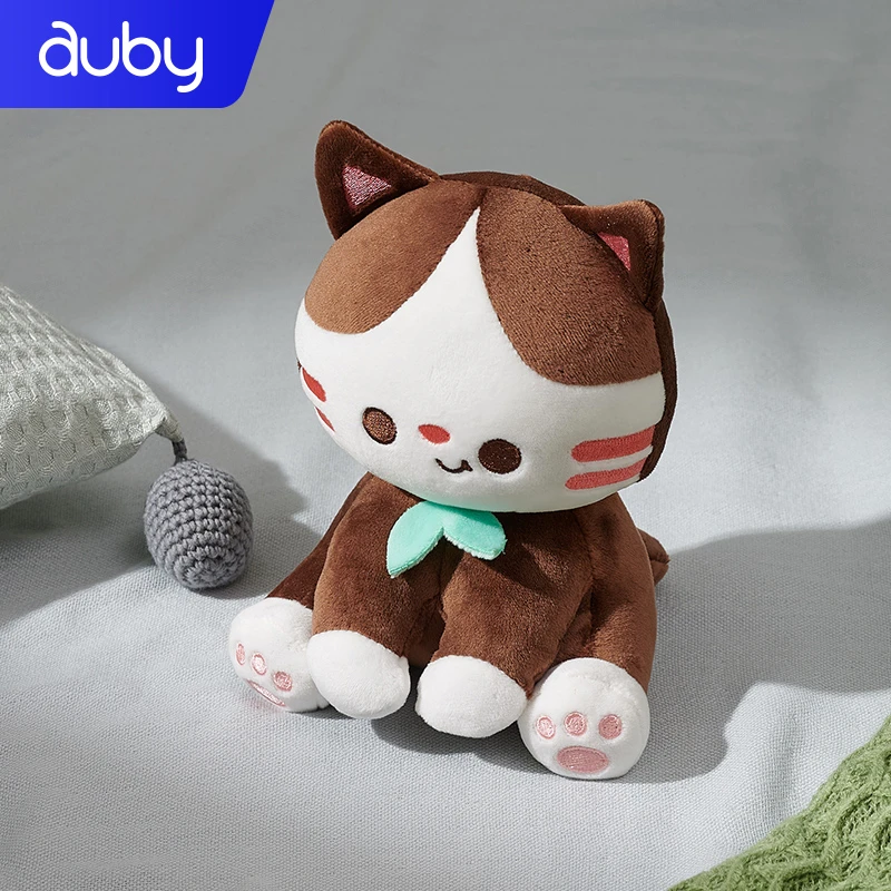 Auby/澳贝宝宝萌猫安抚巾手可爱豆豆绒睡眠安抚婴儿哄睡安抚玩偶