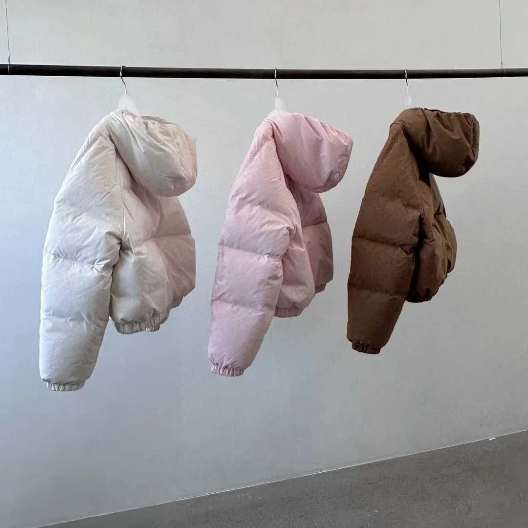 【ERUME】冬季保暖三色面包休闲连帽鹅绒服女士加厚