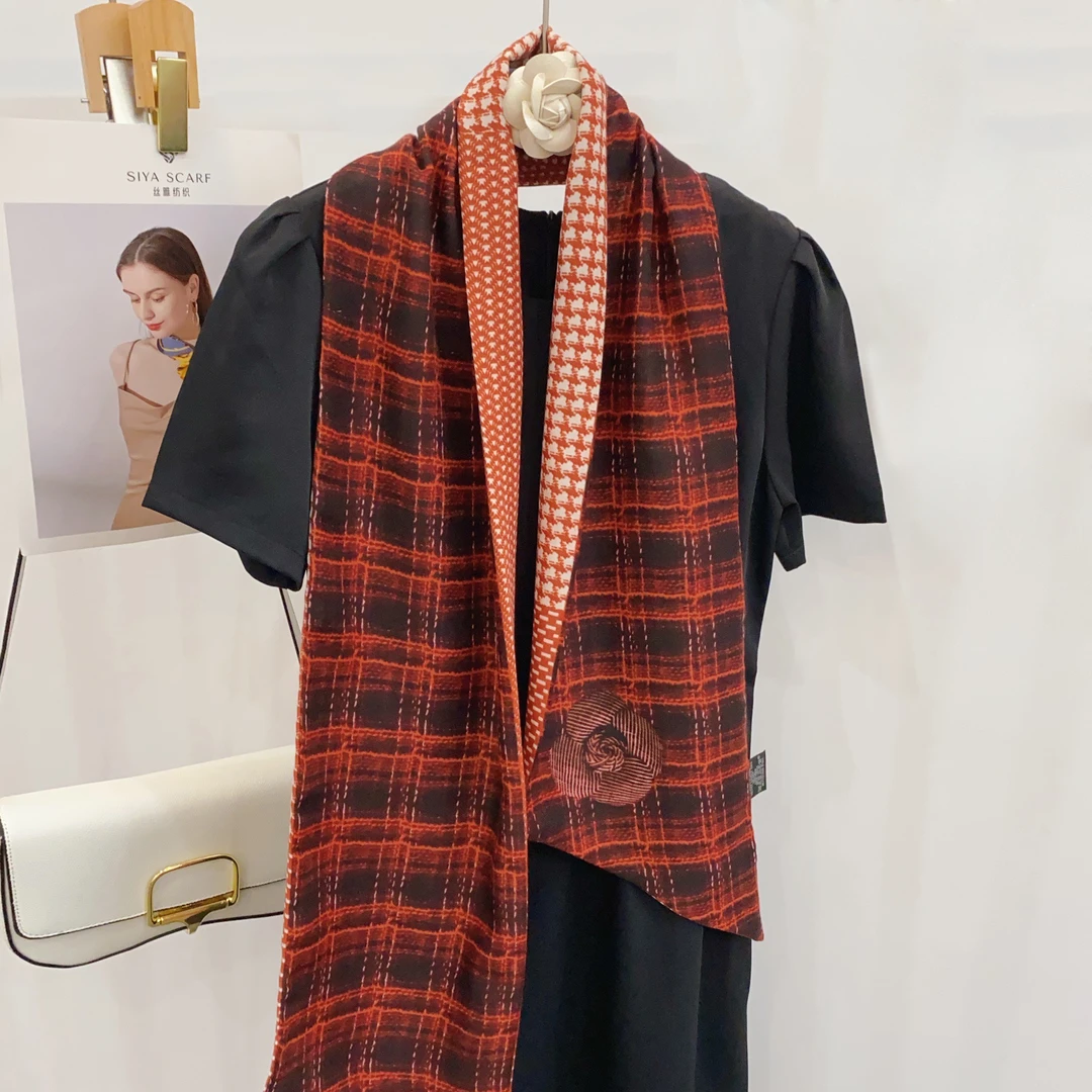 新款时尚双层大飘带百搭气质双面