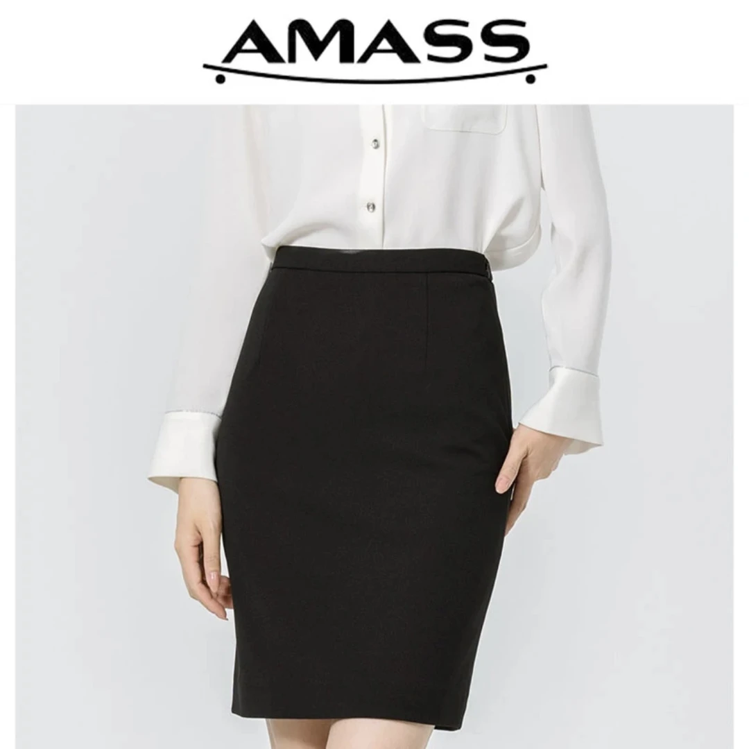 AMASS/阿玛施新款时尚修身百搭气质通勤A字裙5200402