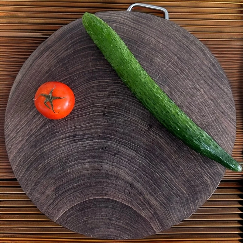 5公分39圆形蚬木菜板无漆无蜡整木手工切割家用款蚬木菜板