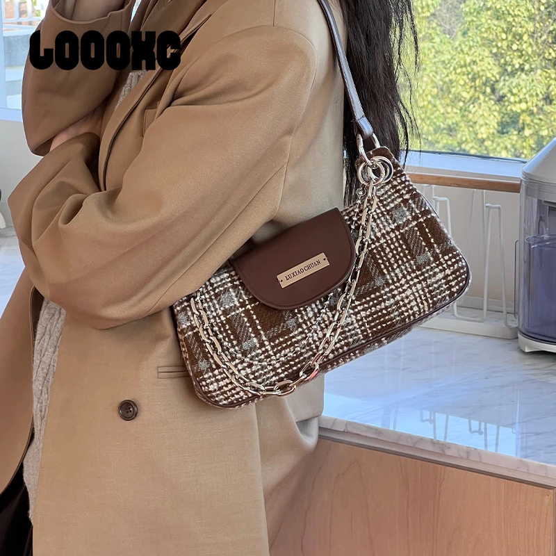 路小船原创•复古港味美拉德腋下包链条斜挎包女高级感小众手机包