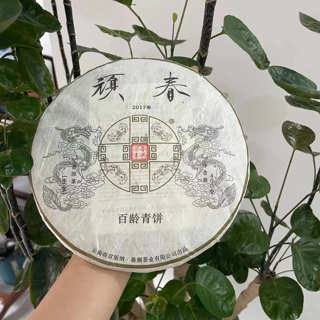 普洱饼茶 2017年顽春百龄青饼 生茶【24g品鉴装】