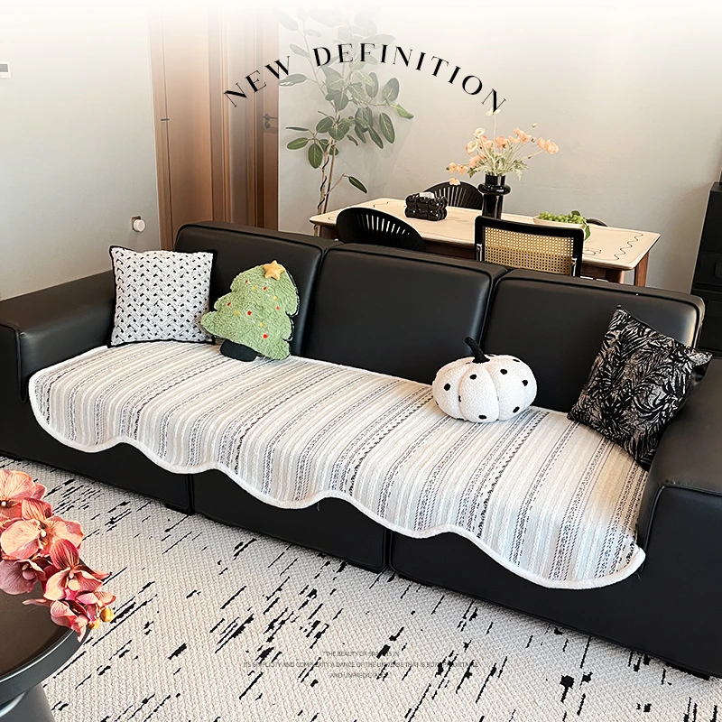 异形沙发垫四季通用一片式沙发坐垫固定防滑高级感直排沙发盖布巾