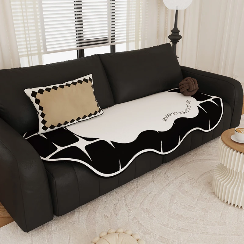 简约现代冰丝异形沙发垫夏季凉感沙发盖布套罩2024新款直排坐垫