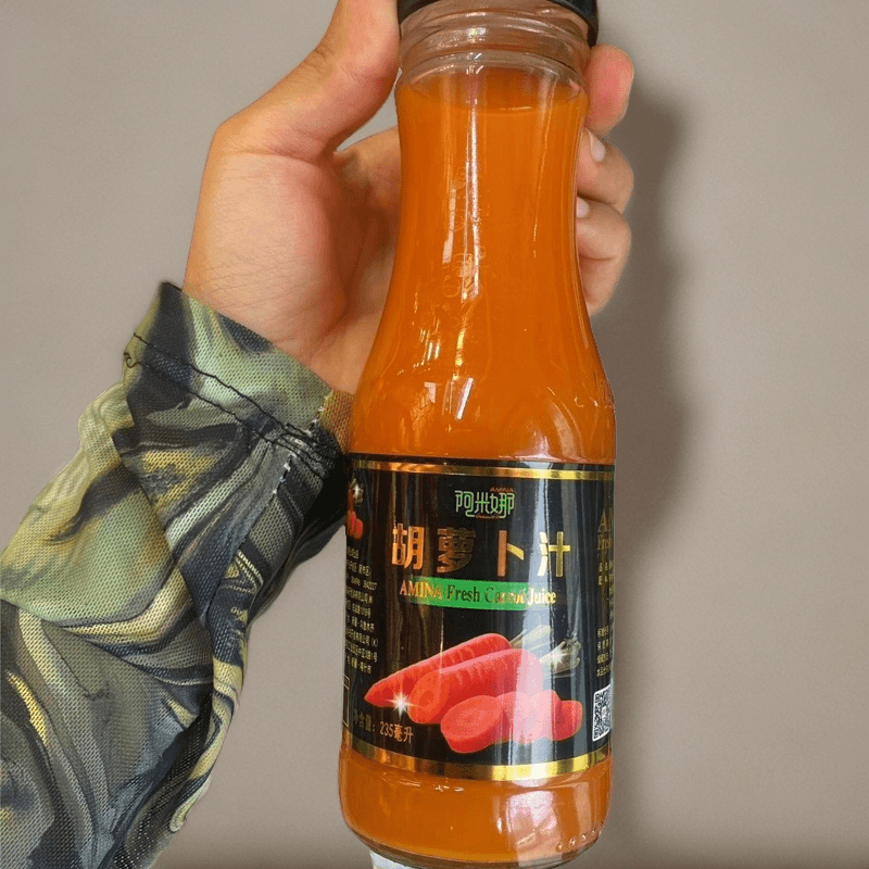 新疆阿米娜营养罐装饮用生产胡萝卜味饮料浓缩冷藏口味