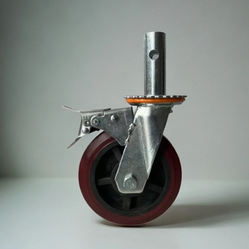 脚手架轮子带丝杆刹车轮