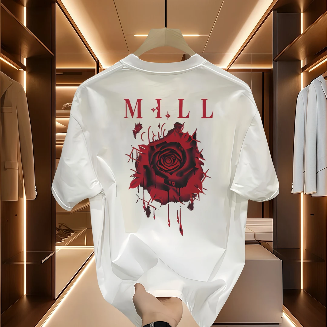 夏季潮牌街头重磅纯棉短袖T恤韩版ins风宽松圆领男女上衣