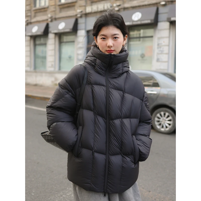 SUPERSCAPE素舶 立体帽檐艺术绗线泡芙羽绒零压感羽绒服