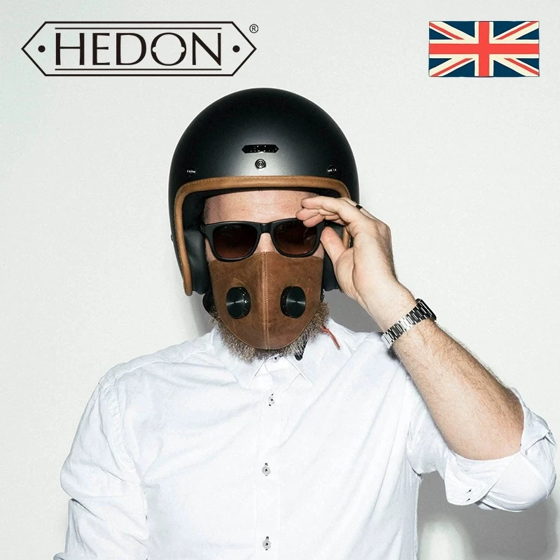 英国HEDON黑豆复古头盔男女夏季摩托车哈雷机车半盔安全帽