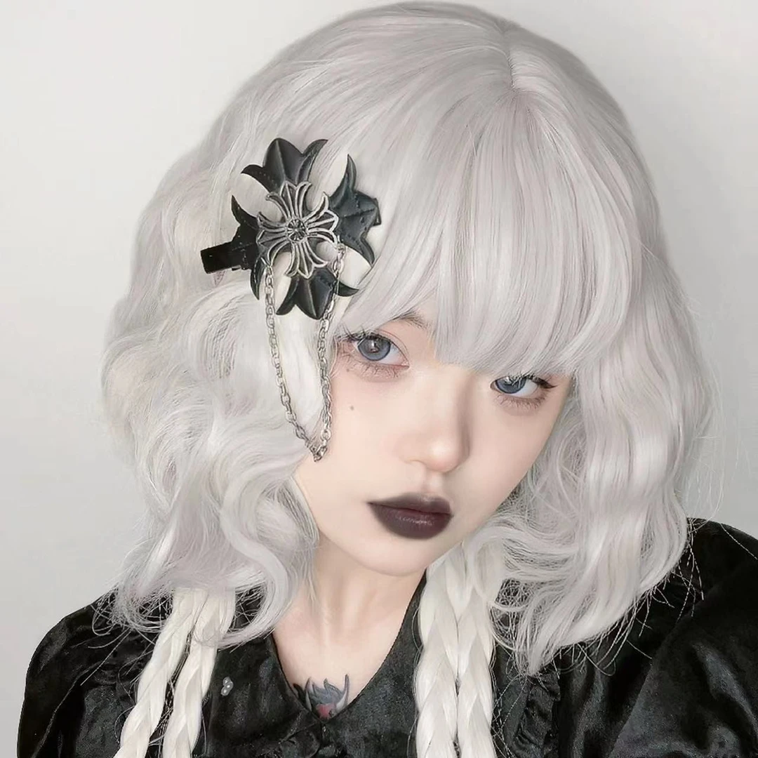 原创 暗黑朋克PU皮十字架边夹亚文化百搭头饰发饰