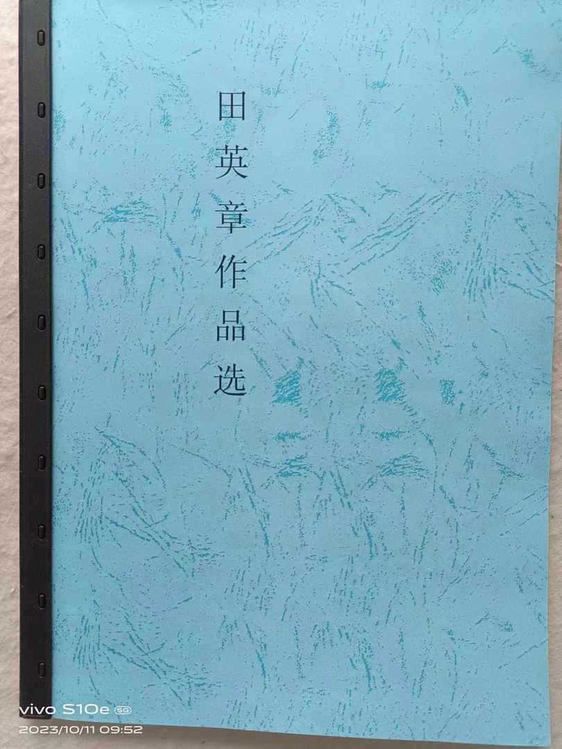 田英章作品选A4纸复印件