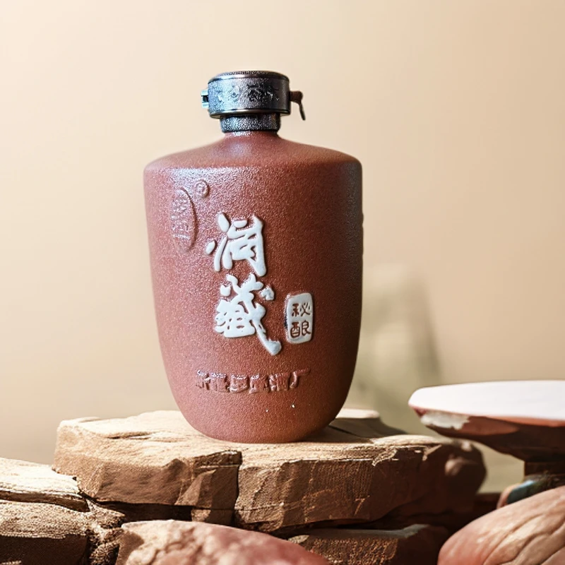 罗壹【洞藏】紫砂坛秘酿2014年固态坤沙清香型白酒优级50%vol1500ml