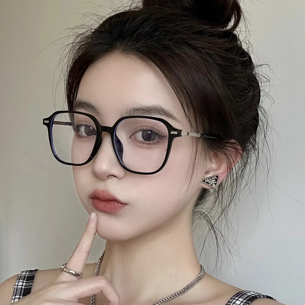 韩版大框眼镜近视女可配有度数方圆脸显瘦素颜神器黑框眼睛框镜架