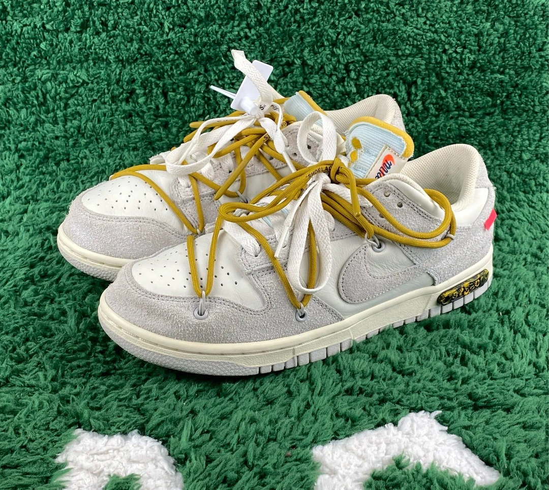 41码 OW x Dunk NO.37灰白 98新 原盒 公价2109 篮球鞋编号A001