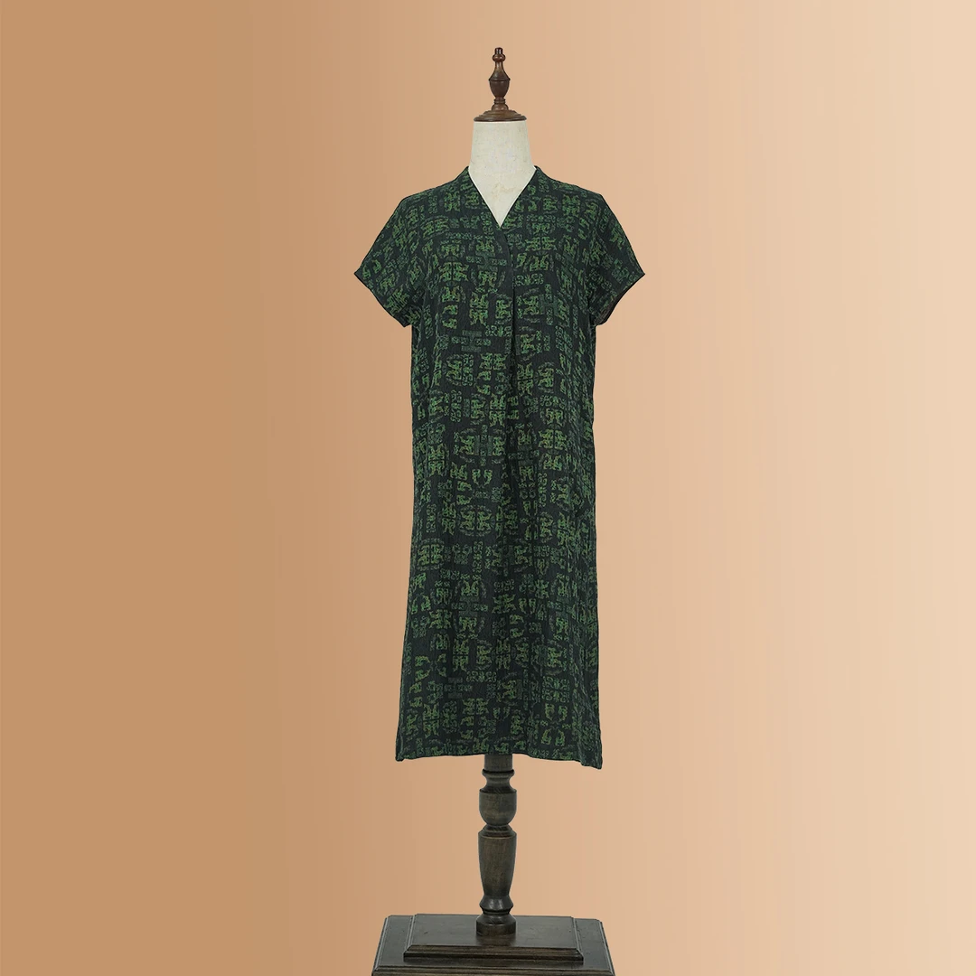 2024新款高端优雅气质时尚百搭舒适红云纱双面穿连衣裙8250