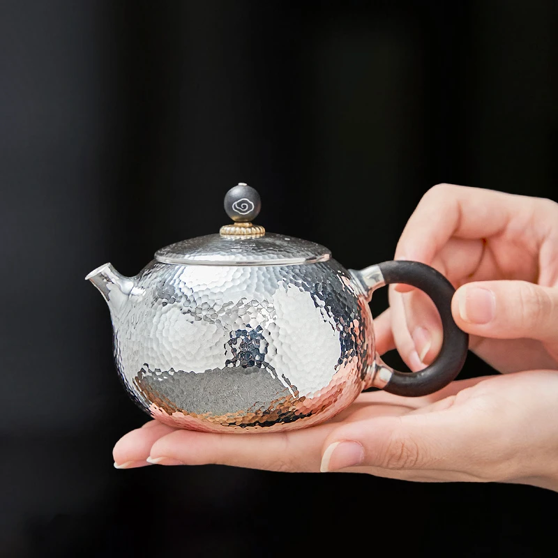 归银堂纯手工木把锤纹西施泡茶壶茶具GS-HPCH220809