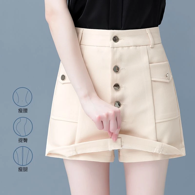 2025年春夏韩版短裤裙女时尚大码外穿裙裤新款假两件a字半身裙子