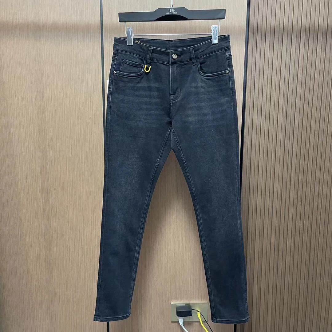 【季末福利款】早秋252J3黑灰色牛仔裤男士小直筒修身商务休闲长裤