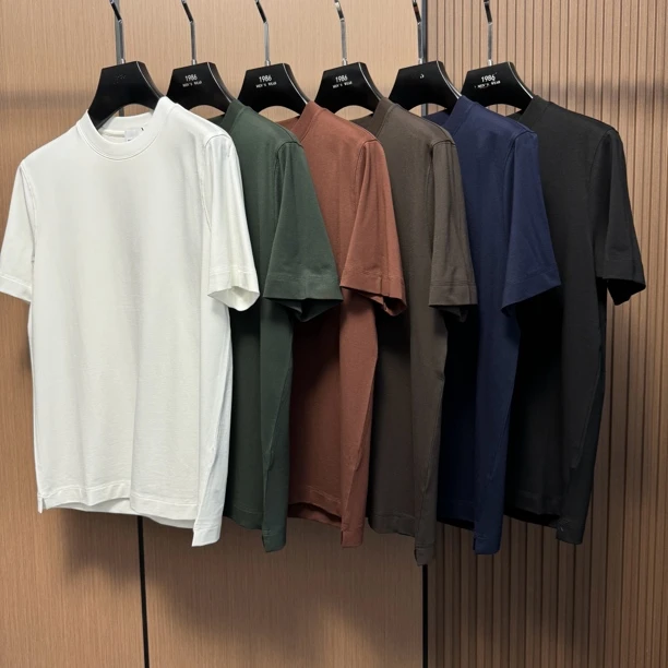 【爵派尔开衩款】新款yz617男士休闲百搭舒适秋冬净版短袖T恤