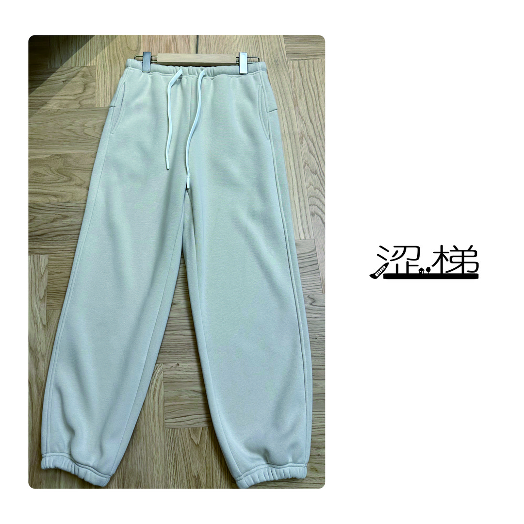 涩梯35750【女冬】加绒加厚保暖束口卫裤