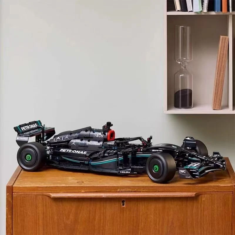 梅赛克斯F1奔驰汽车积木模型赛车高难度巨大型男孩玩具生日礼物