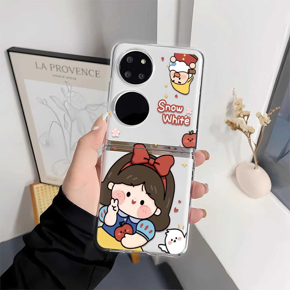 比耶女孩华为P50PocketS折叠硬OPPON2N3三星ZFlip手机壳ZFold23