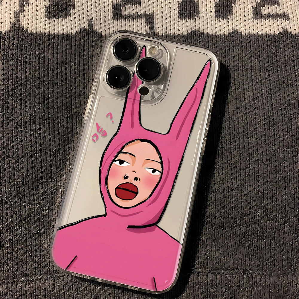 粉丑萌卡通女苹果小米oppo三星vivo华为适用iPhone15手机壳全包透