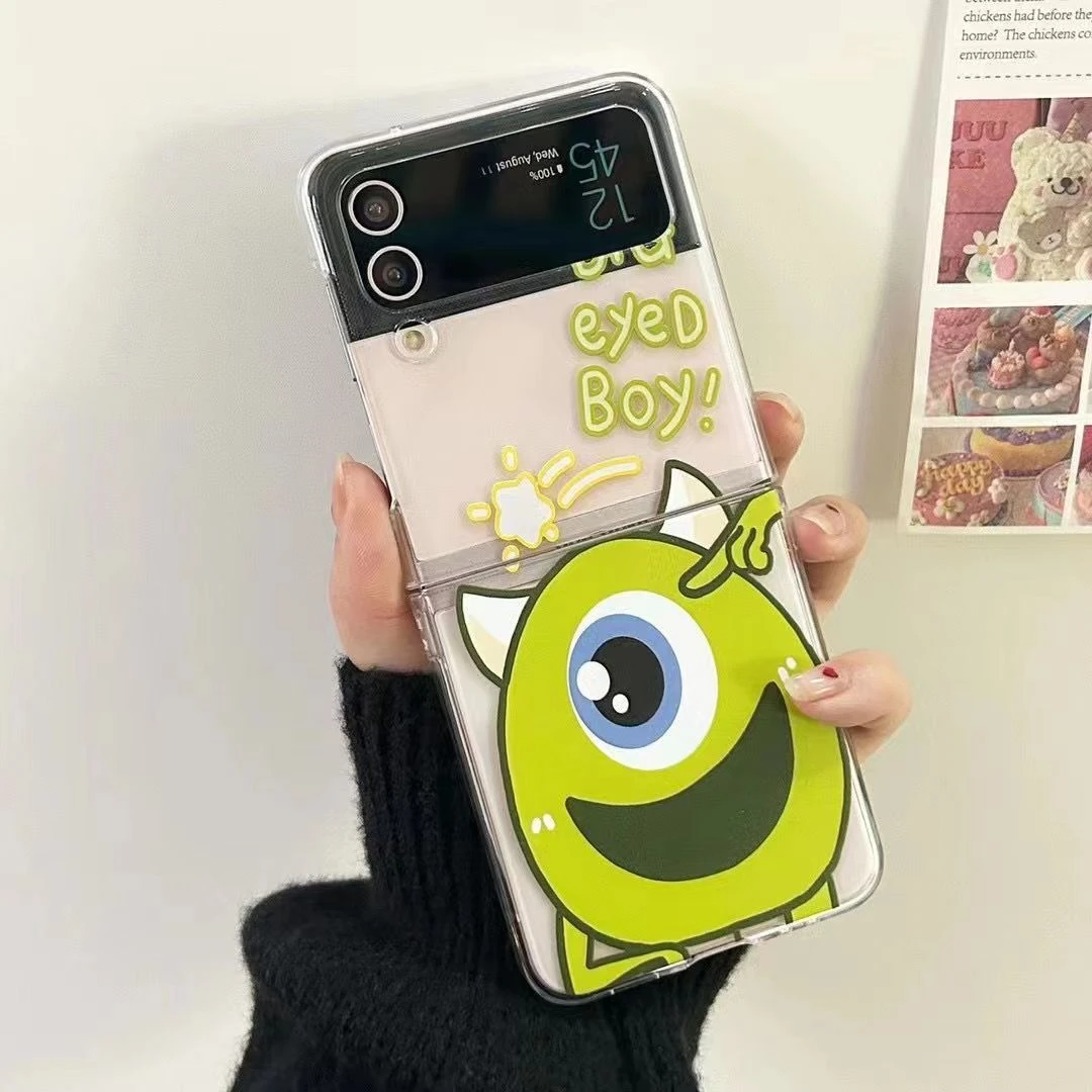 围圈小怪兽适用三星Z flip3 4 5折叠Z fold 3 4 5手机壳爱心小熊F