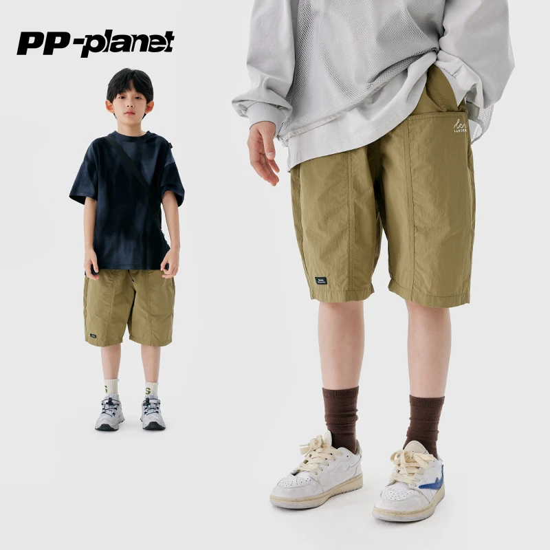 PP星球男童夏装短裤五分工装裤帅气薄款2024新款中大童休闲中裤潮
