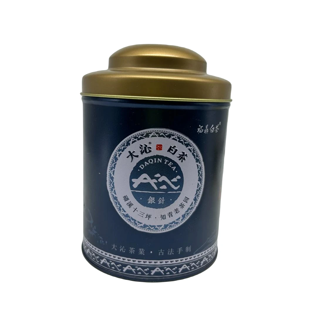 大沁白茶福鼎白茶2016年磻溪明前蓝罐特级白毫银针散茶50g茶叶