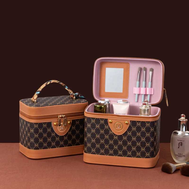 简约便捷化妆包女大号韩版立体化妆品收纳盒多功能化妆品包高颜值