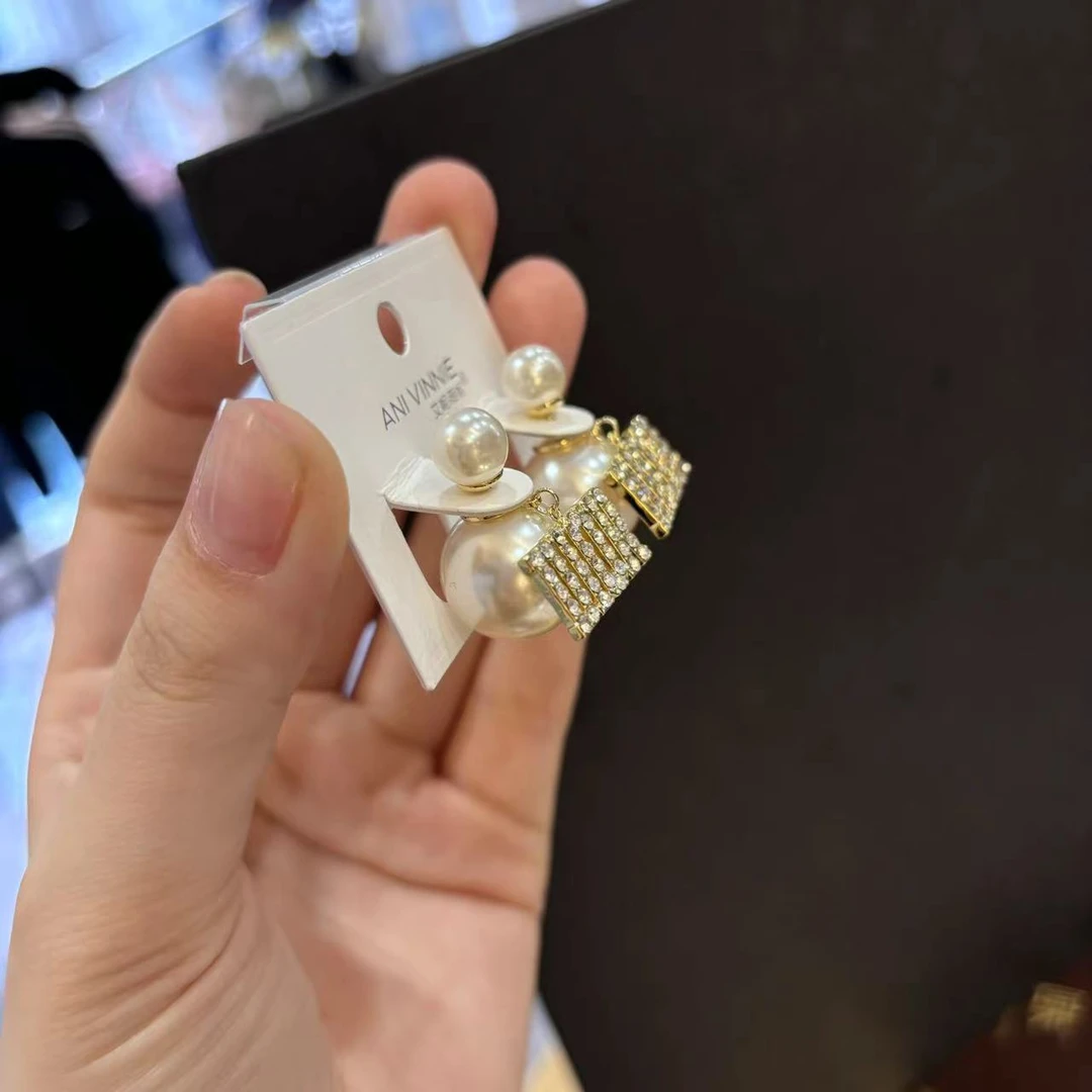 铜合金仿珍珠耳饰 超高版 艾妮家D家珠光时尚耳环 AE-9751