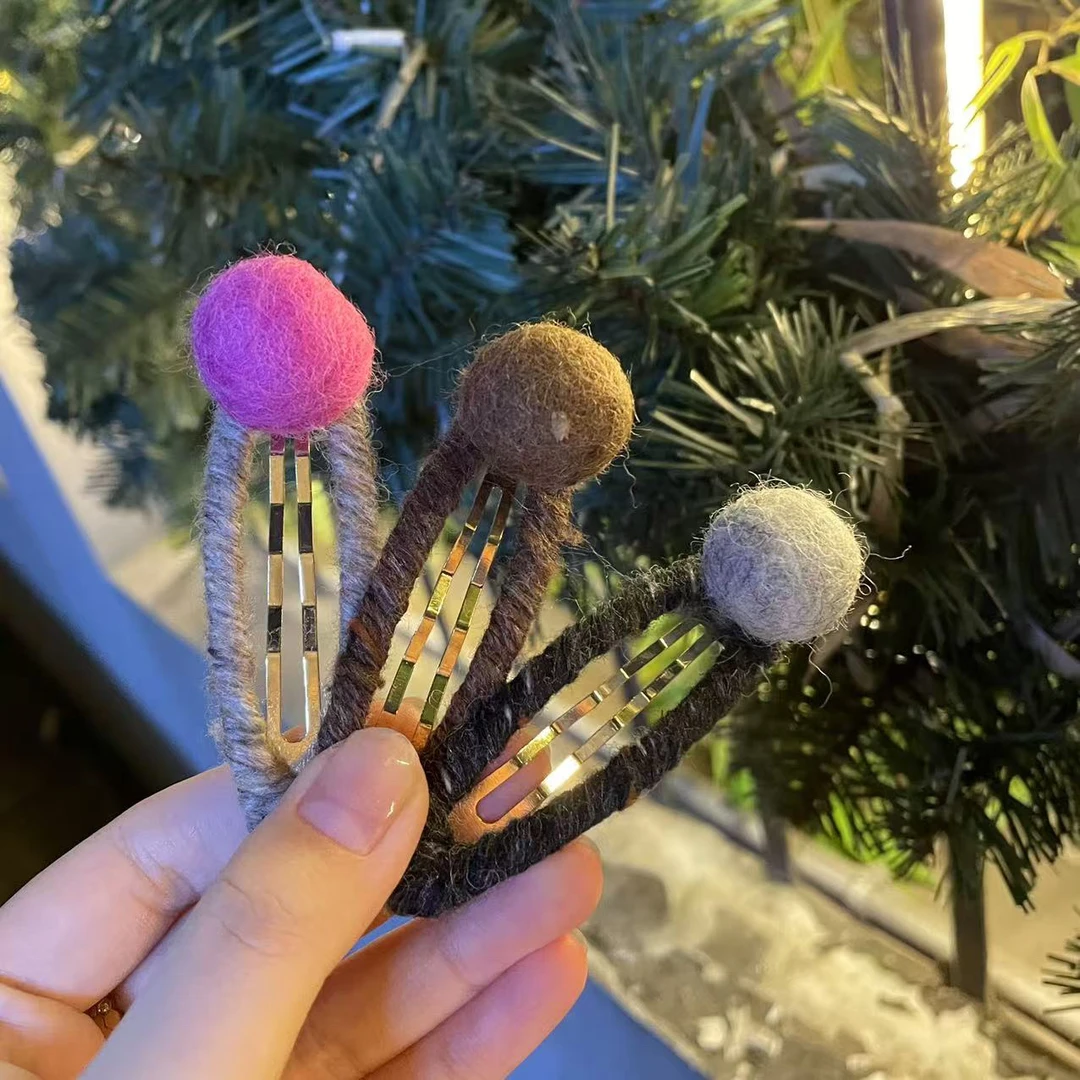 超推荐 秋冬款小毛球韩系可爱风发卡 AF-9895