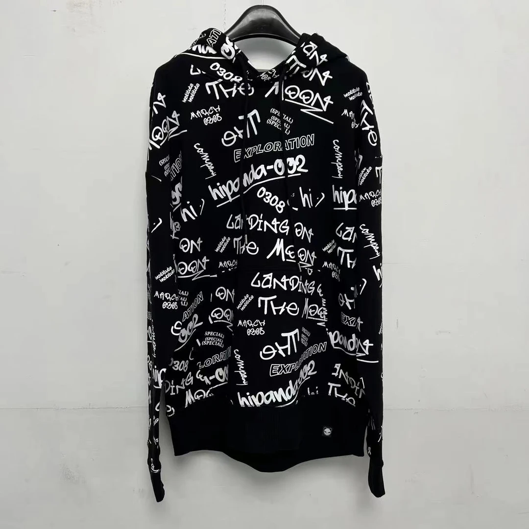 【21号链接】男太空涂鸦字体满印卫衣