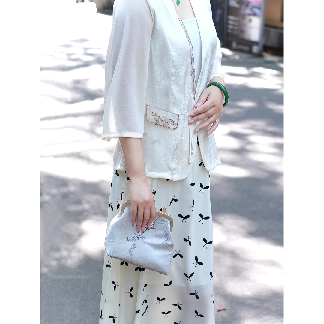 禾风塘 气质妈妈装显瘦半身裙松紧腰百搭裙子女夏季半身裙夏装