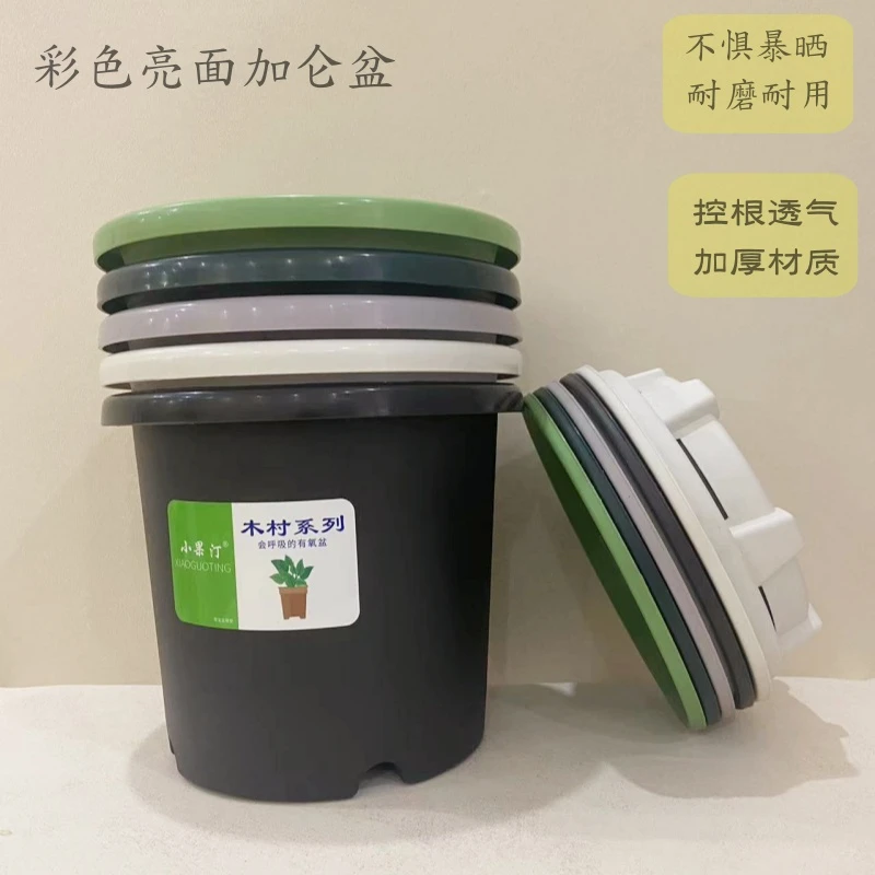 小果叮加厚树脂加仑盆控根环保塑料花盆四季欧式月季绣球绿植盆栽