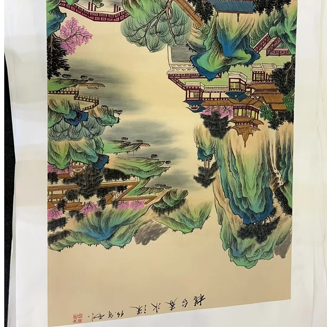 山东美术中国民间传统-四尺整张-SCZZ-LTCSS-3-13000-楼台春水深